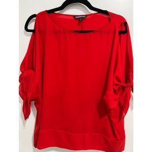 Satin red blouse from express size medium